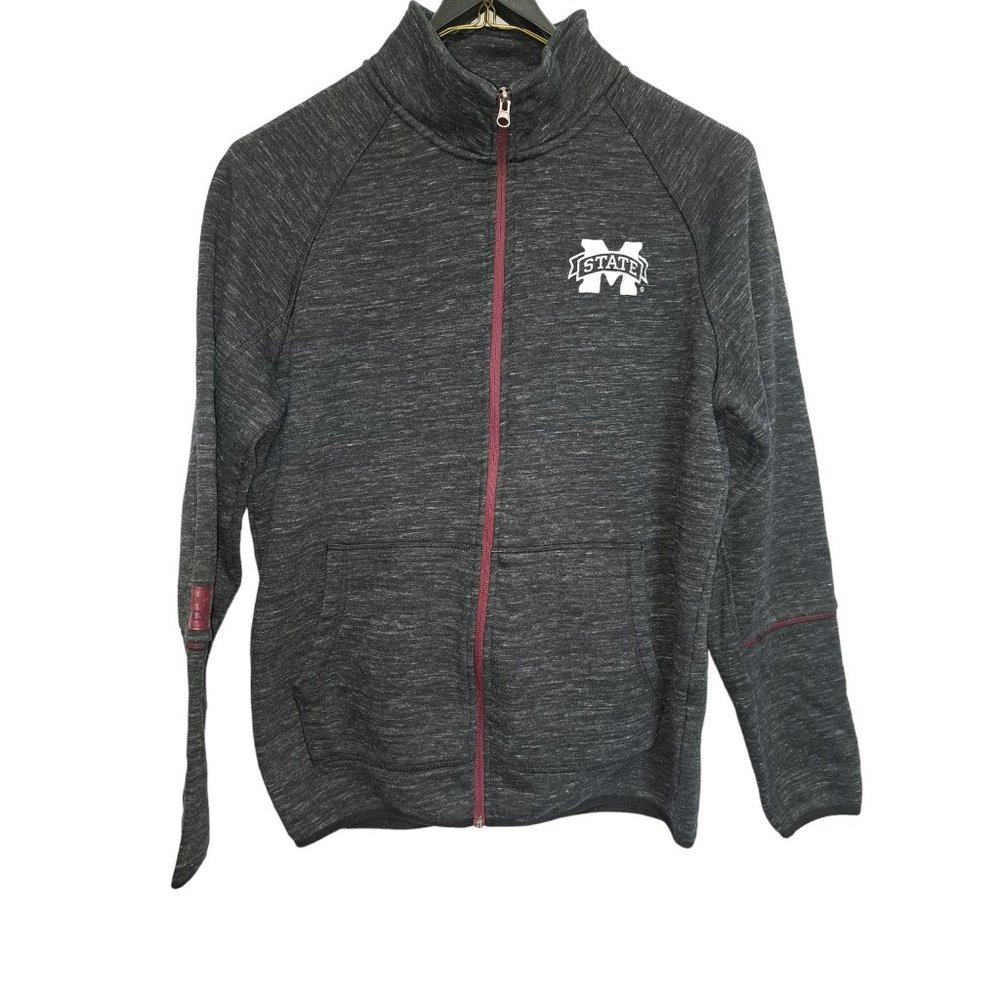Men's 58 Sports Black Mississippi State Bulldogs Full-Zip Fleece Jacket Sz.Large